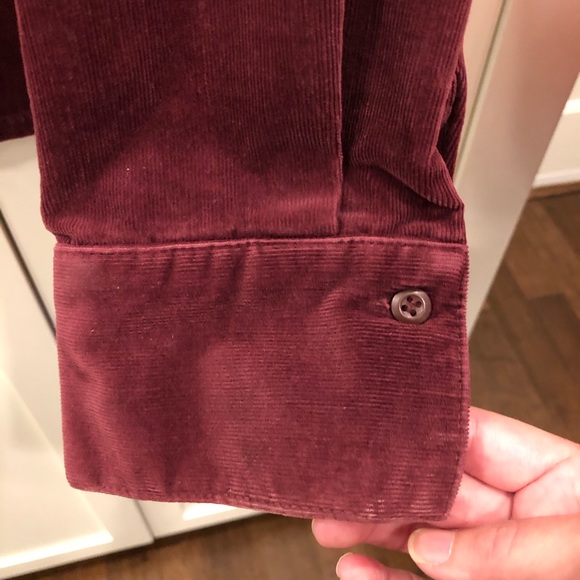 Burgundy corduroy button down XL - Picture 4 of 4